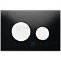 TECE loop wc-bedieningsplaat van glas zwart, toetsen wit