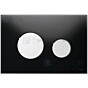 TECE loop wc-bedieningsplaat van glas zwart, toetsen gl. chroom
