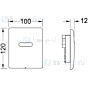 TECE planus urinoir elektronika op batterij 6 V, RVS geborsteld