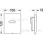 TECE planus urinoir elektronika op batterij 6 V, glanzend chroom