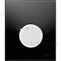 TECE loop urinoir bedieningsplaat glas zwart, toets glanzend chroom